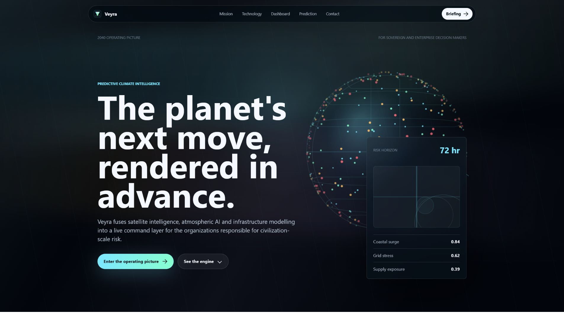 Veyra Climate Intelligence Platform concept preview